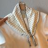 British lace plaid beaded triangular scarf, fart curtain, women's stacking wears high-end fashion waist accessories, fart-covering silk scarf skirt