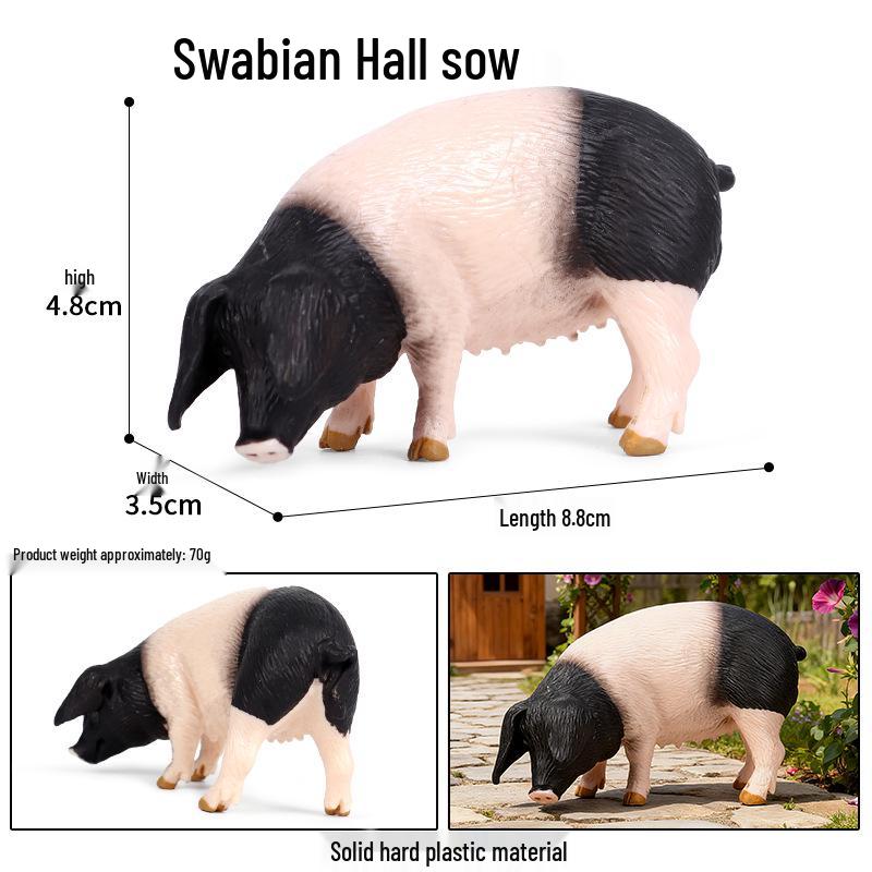 Farm Animal Simulation Toy Set: Chicken, Duck, Goose, Boar, Horse, Cow - Educational Gift for Children, Cognitive Ornament