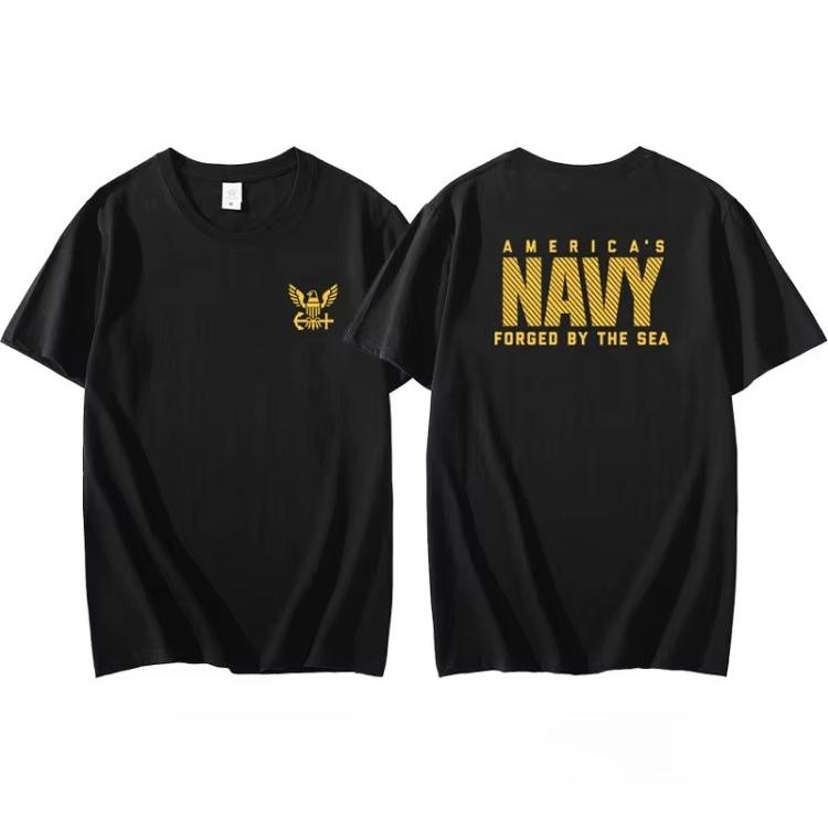 US-Marine (MARINE) Kurzärmeliges Herren-T-Shirt für Militär-Enthusiasten, Akademie, Körpertraining und Outdoor, weiches Baumwollgewebe, vielseitig für den täglichen Look