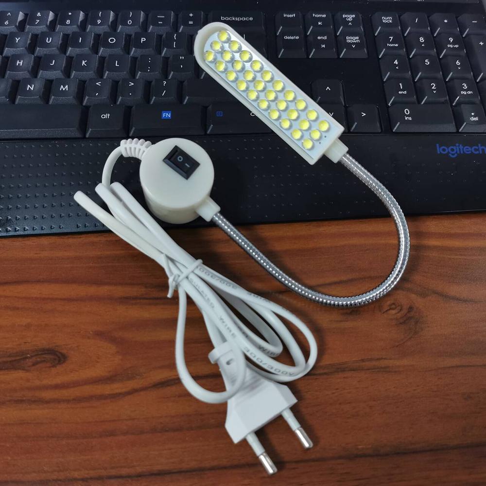 Sewing machine light AC220V European Standard Sewing machine magnet LED light DIY lamp Bedhead reading light 30 LED beads