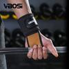 Vbosi 3304 Professional 3-Layer Cowhide Palm Guards for Sports CrossFit Weightlifting Gym Cycling Breathable Adjustable Wrist