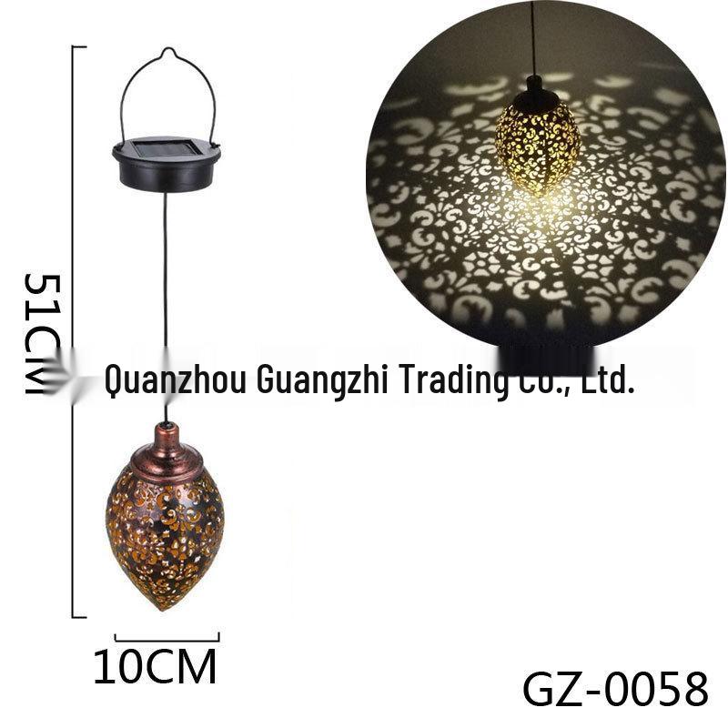 Cross-border Outdoor Iron Solar Floodlight for Courtyard, Garden, Balcony Decoration, Landscape, and Wall Hanging. Solar Landscape Light