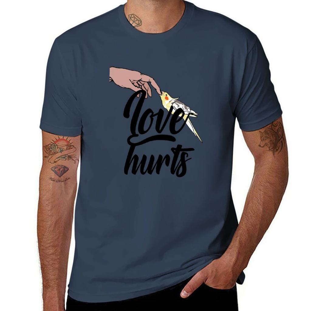 Funny Cockatiel Owner Design Love Hurts Bird Owner Tshirt Big And Tall Gym Tshirt