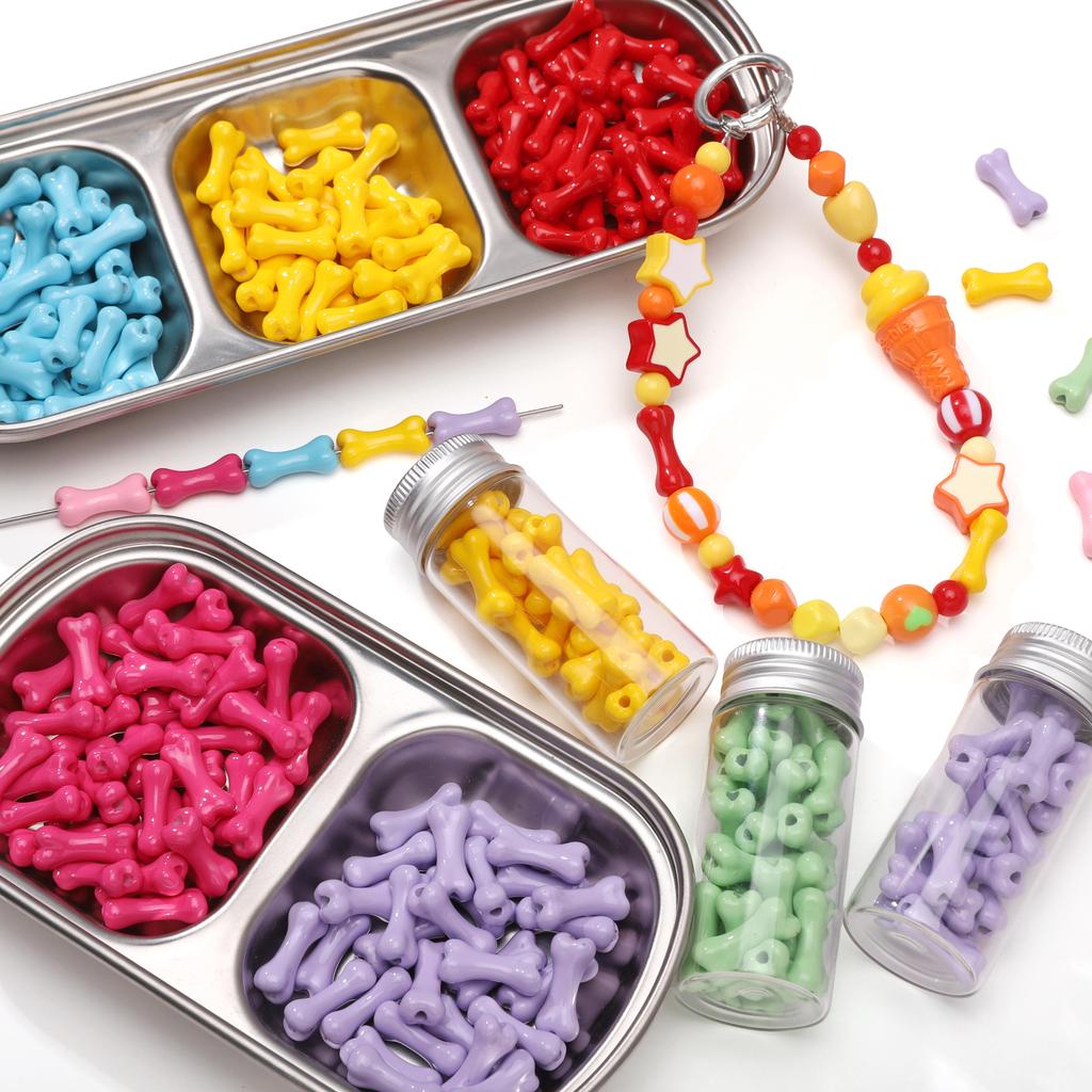 2Pcs Acrylic Bone Beads For DIY Necklace Bracelet Earrings Jewelry Making Craft Accessories