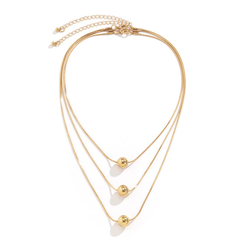 Accessories, Metal Simple Thin Chain Collarbone Necklace Women, Retro Versatile Imitation Pearl Pendant Necklace