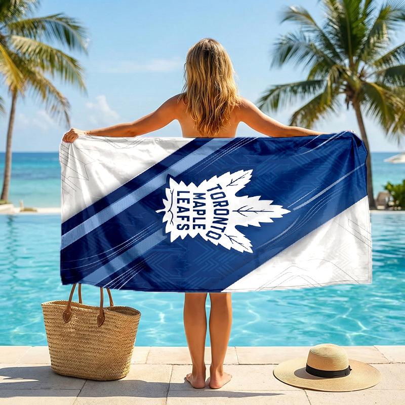 Toronto Maple Leafs Fashion Beach Towel Portable Soft Quick Dry Towel For Swimming Camping Holiday Use