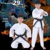 Children's Cotton Karate Gi - Black & White, Unisex Training Suit for Performance