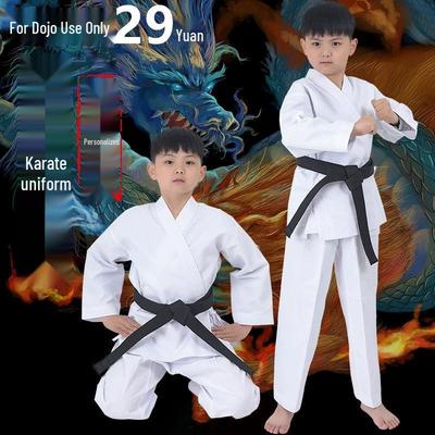 Children's Karate Gi - Black & White Unisex Training Suit