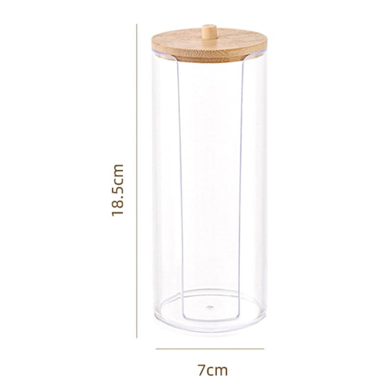 Makeup Organizer Cosmetic Storage Box Cotton Swab Holder Cotton Ball Cotton Pad Box Clear Plastic Box With Lid Dust-Proof