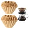 Fotan Coffee Filter 200 Sheets Wave Shape Unbleached Conical Paper Filters Breathable Durable Tear-Resistant Brown for Home Commercial Hand Drip
