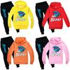 Conjunto de Sudadera con Capucha y Pantalones Jogger de Algodón de Dibujos Animados para Niños, para Jugar Activamente y Uso Casual