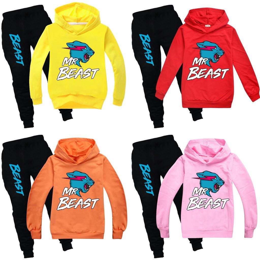 Conjunto de Sudadera con Capucha y Pantalones Jogger de Algodón de Dibujos Animados para Niños, para Jugar Activamente y Uso Casual