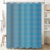 Blue Striped Shower Curtain Waterproof Bath Decoration For Bathroom Accessories In Home Kitchen.