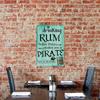 Vintage Metal Tin Sign Pirate Rum Drinking Bar Wall Decor