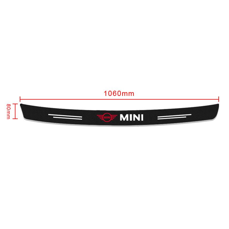 1pcs Carbon Fiber Car Trunk Rear Bumper Sticker Guard Plate Protector For Mini Cooper One S Clubman R50 R53 R56 R60 F55 F56 R57 R58 R59