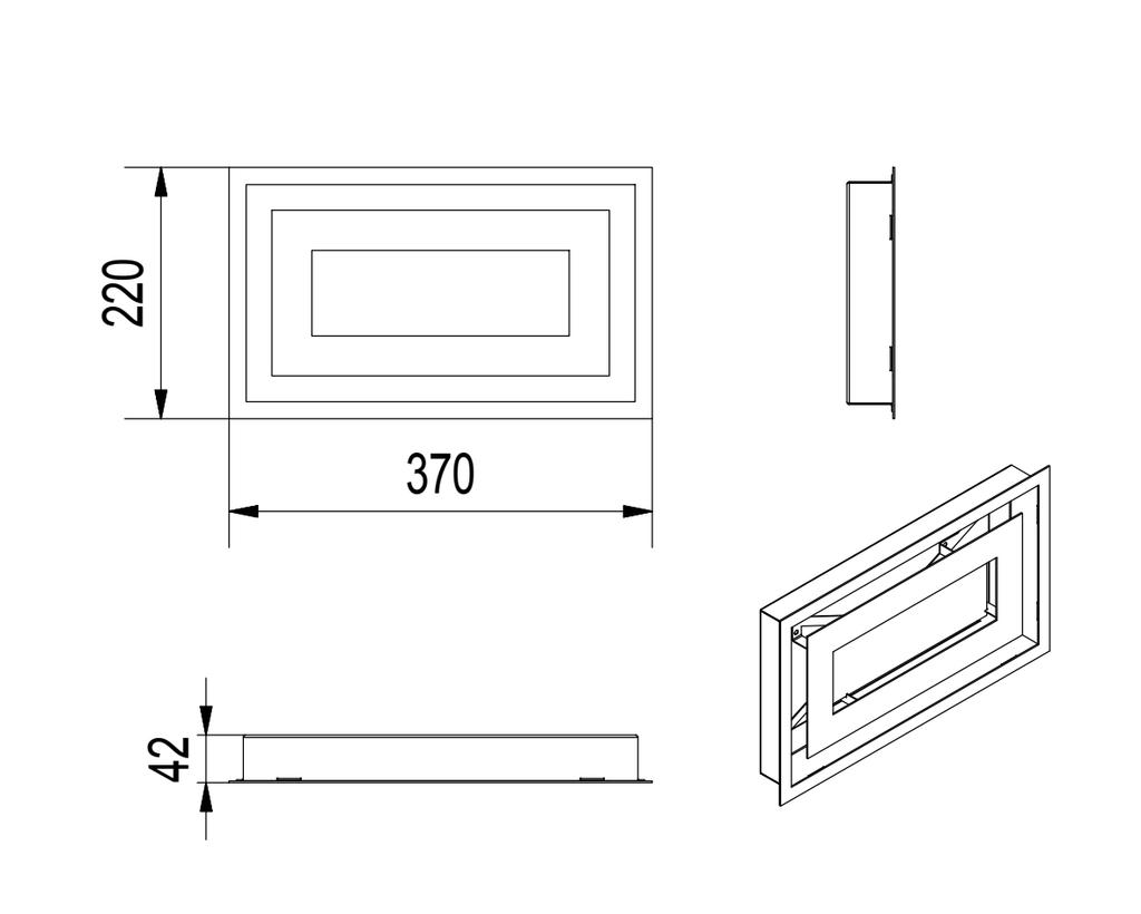 Copertura di ventilazione WIND 22x37 bianco