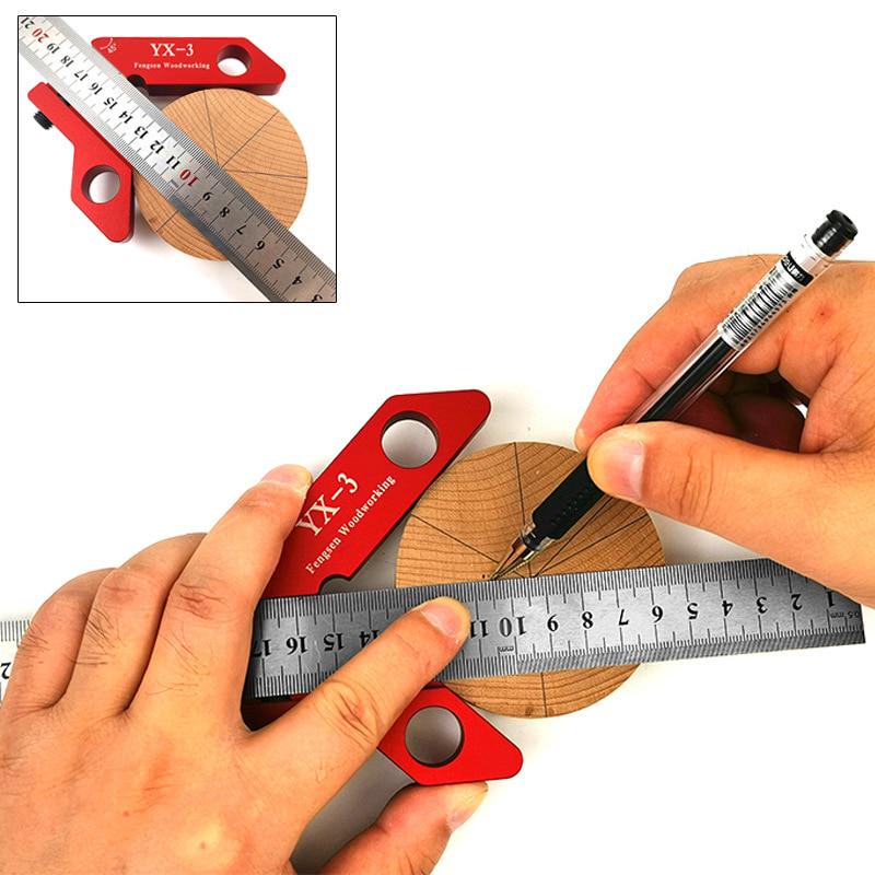 Fashion Creativity Woodworking Scribe Writing Ruler T-hole Ruler Scribe Tool Ruler Woodworking Tools