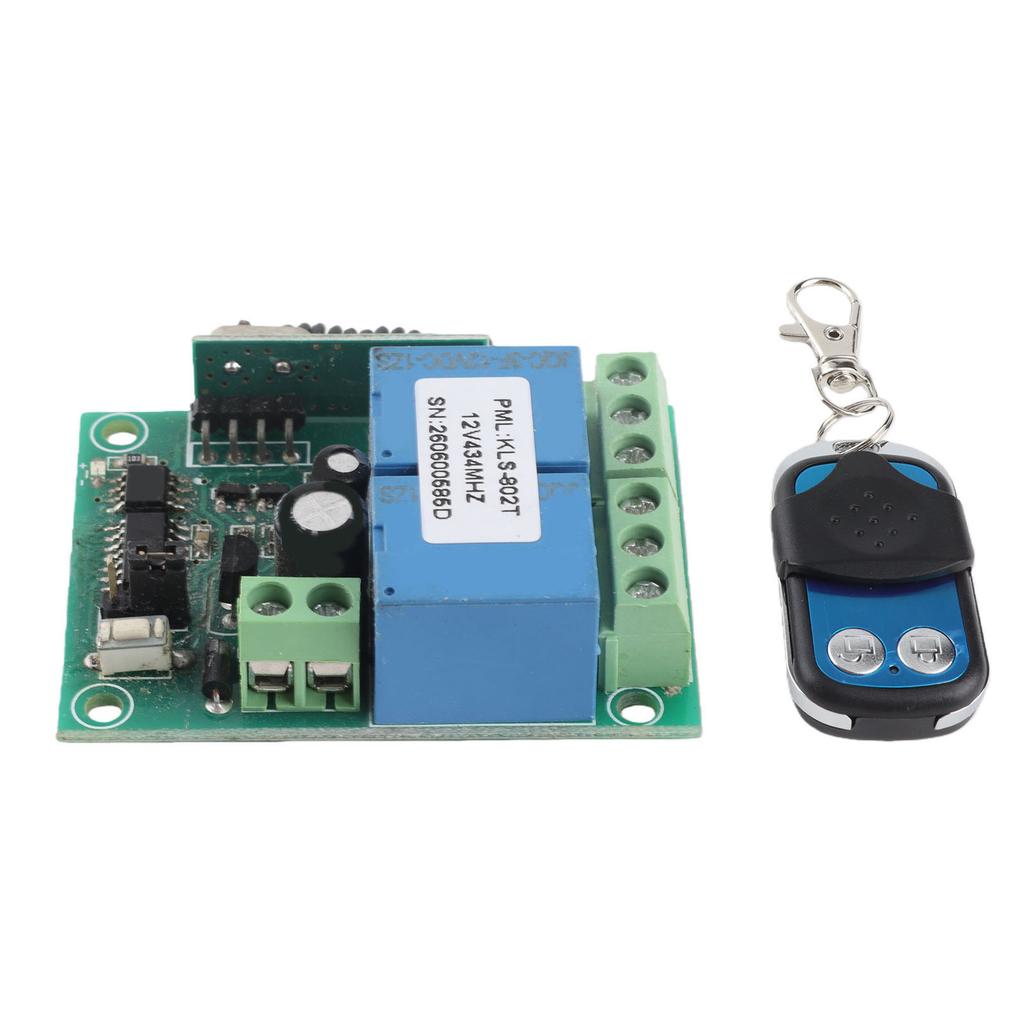 Wireless Relay Remote Control Kit DC12V 75ft Range Universal Transmitter with Receiver for Garage Door Vehicle Winch