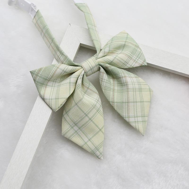 Personalized Flower Plaid Uniform Collar Flower Bow Tie Small Fresh Sailor Suit Bow KTB