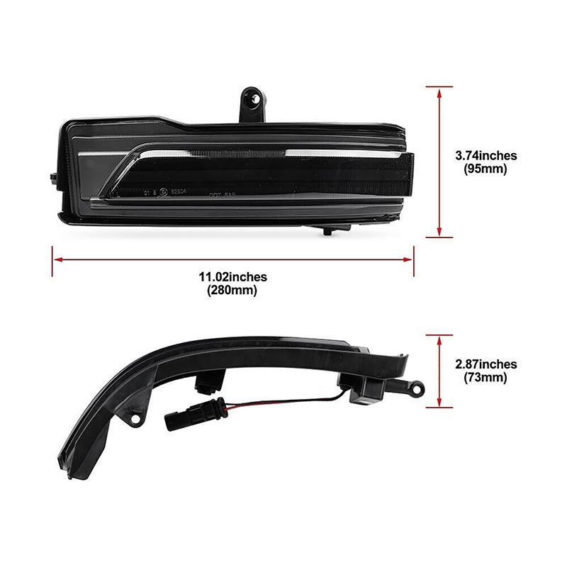 2Pcs Side Rearview Mirror LED Turn Signal Lights Car Accessories Sequential Dynamic Indicator Lamps For Dodge Ram 1500 2019-2024