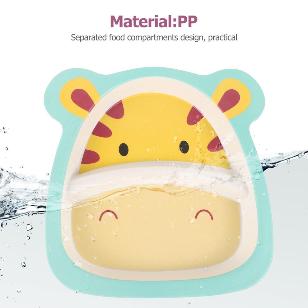 Bamboo Fiber Children'S Tableware Kids Plates Toddler Cutlery