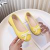 Spring Autumn Simple Children's Flats Sweet Bowknot Girls Fashion Princess Ballet Shoes New Versatile Kids Causal Leather Shoes