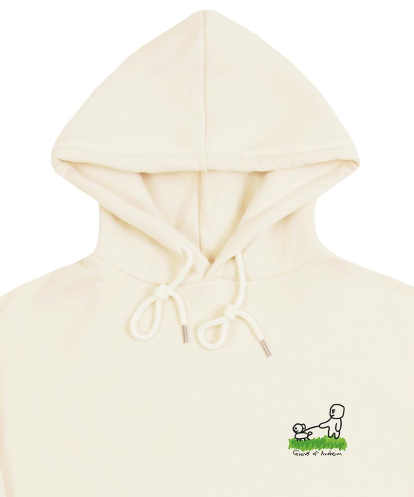 [Unisex] Human Puppy Work Hoodie_Cream