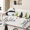 Modern Simple Leaf Print Sofa Cushion Cover Double Side Couch Cover Chenille Sofa Slipcover Protector Cover Mat Blanket