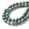 Grüner Schwimmender Punktstein Natur Runde Perlen 15" Strang Glatte Lose Zwischenperlen 4/6/8/10/12mm für Schmuckherstellung DIY Armbänder Zubehör