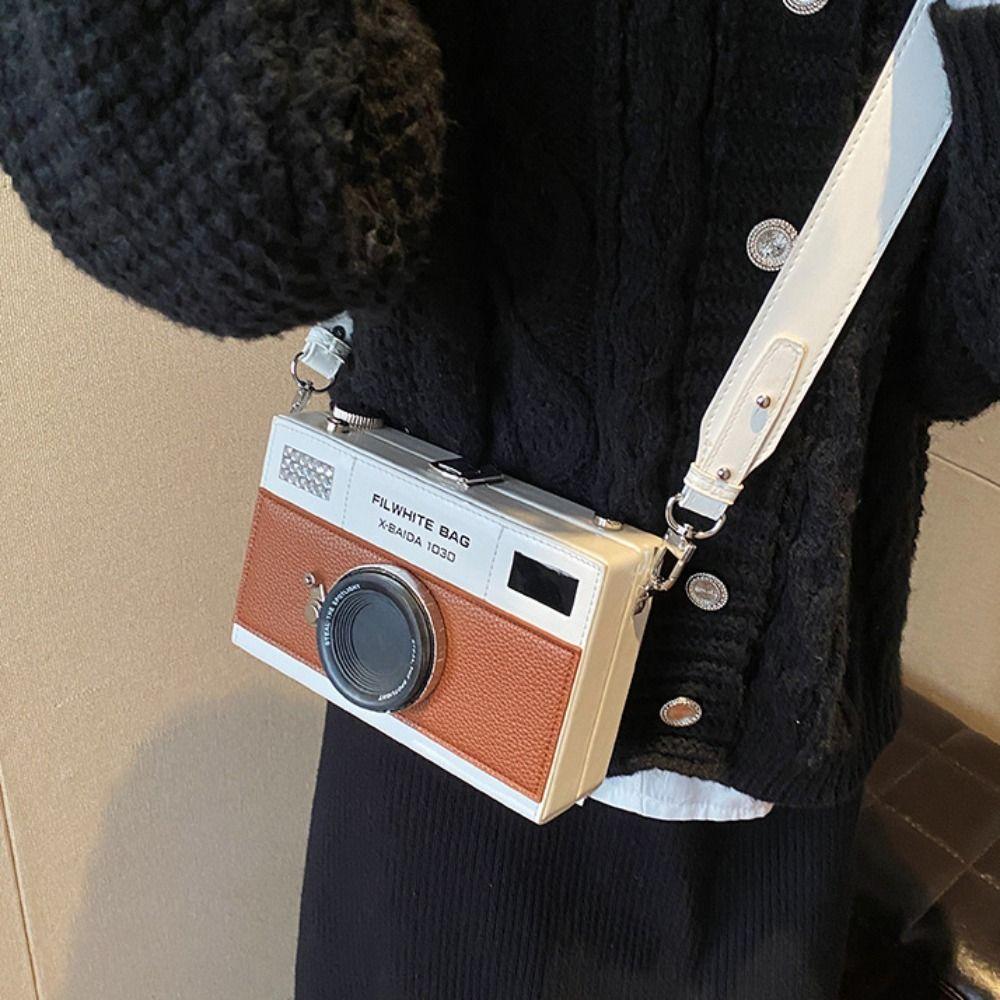 Small Bag Camera Shoulder Bag PU Funny Box Bag Mini   Wedding