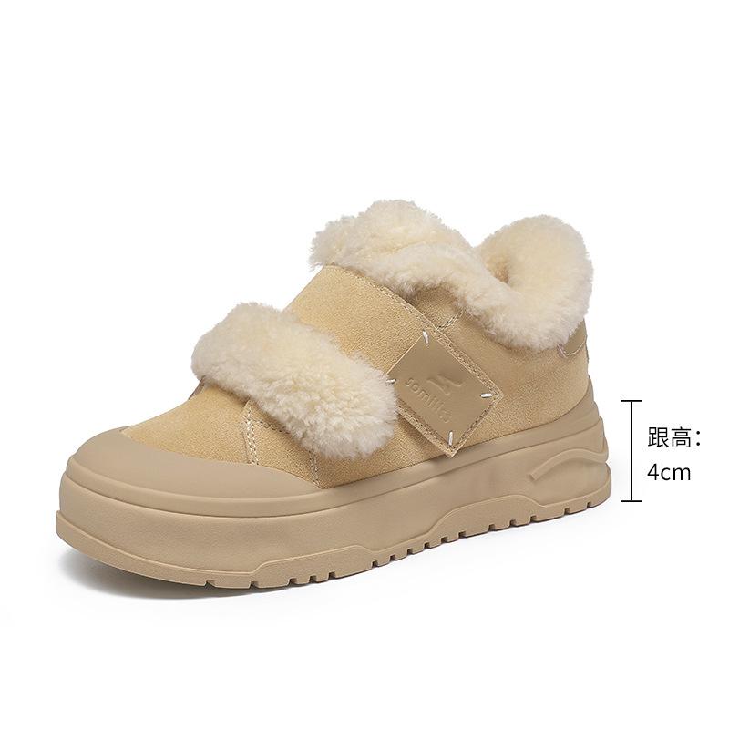 Wool cotton shoes women s warm platform retro board shoes winter new snow boots piled thickened versatile casual cotton boots 35 9809₽