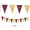 Maroon Gold Graduation Decorations 2026/Burgundy Gold Birthday Decorations Triangle Bunting Banner Burgundy Wedding Fall Bridal Shower/USC Graduation