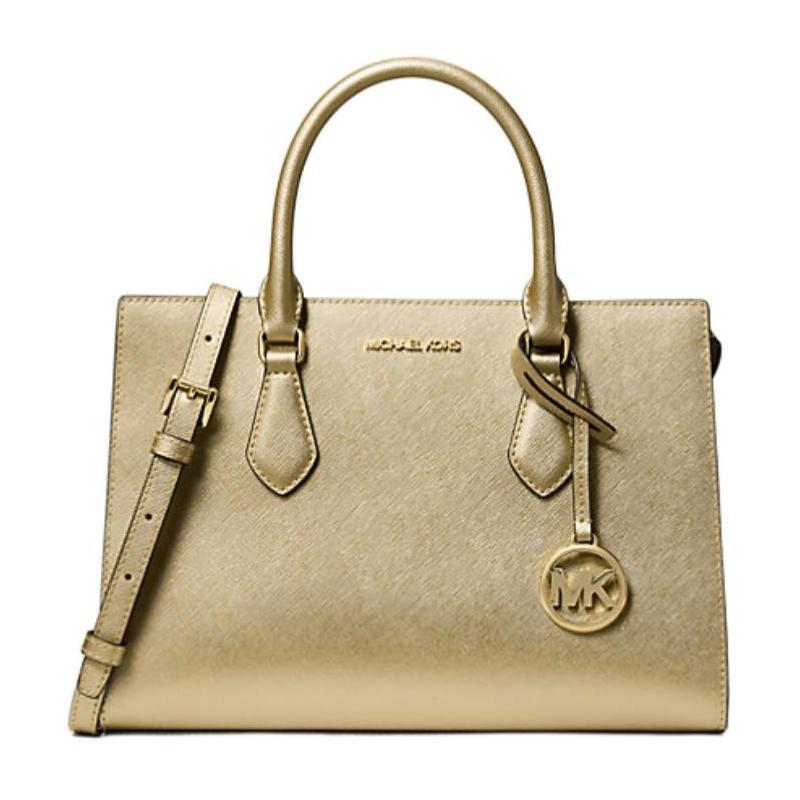 MICHAEL KORS Sheila Classic Metallic Tote Bag Tote Bag Shopping Bag Coated Canvas Crossbody Handbag Medium Women s Gold золотой