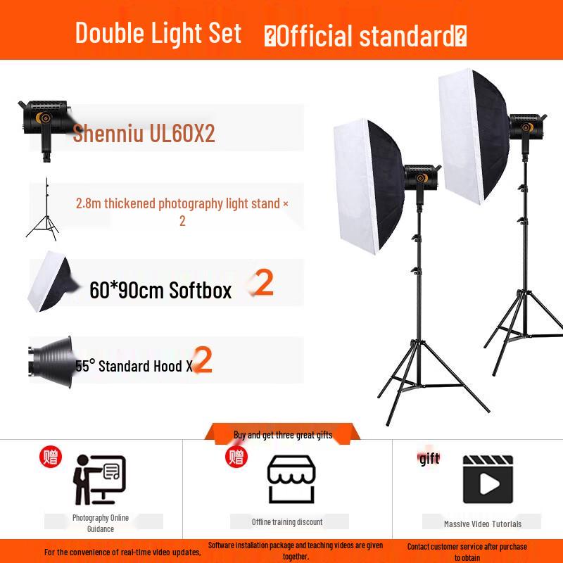 Godox UL60 Dual Silent LED Photography Light Kit