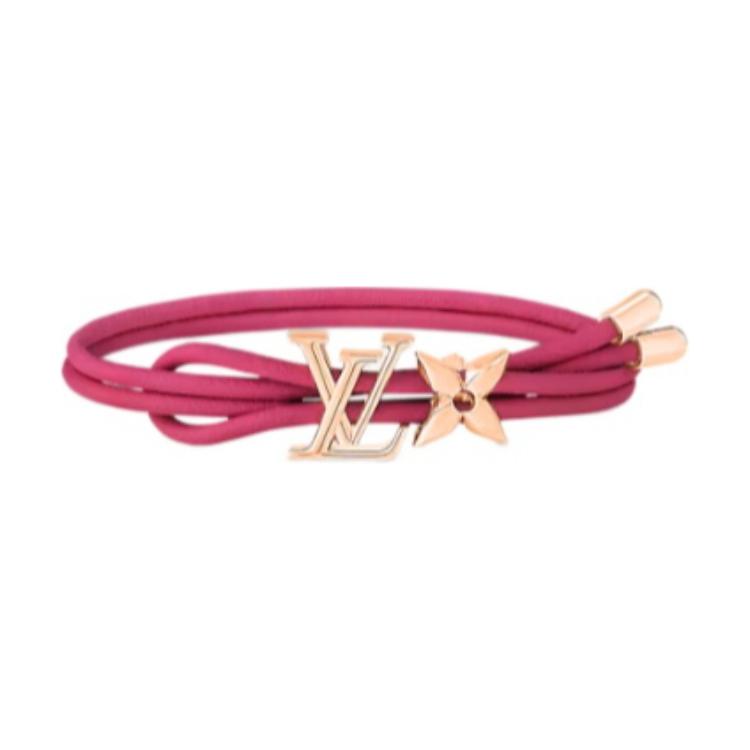 

Louis Vuitton Bloom Logo Design Leather Bracelet Women bracelet Pink M8625Z Box+Shopping Bag