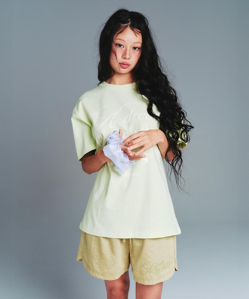 AMES-WORLDWIDE Classic Grace Typo Tee Green