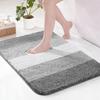 Thick Plush Bath Mat Bathroom Doorway Absorbent Non-Slip Washable Floor Rug In Modern Minimalist Style
