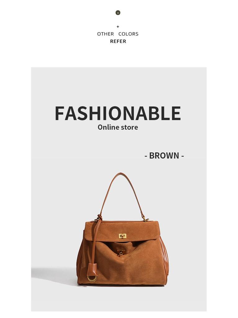 2025 Echte Leder Große Rodeo Tote: Verriegelbare Kelly Bag für Freizeit oder Pendeln, Schulter- und Crossbody-Handtasche für Damen