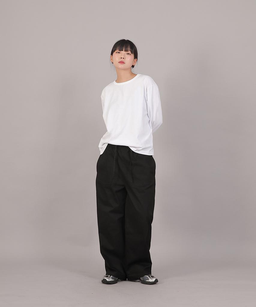SAINTCREW Core Wide Elastic Waist Pants Mwp-391 Black