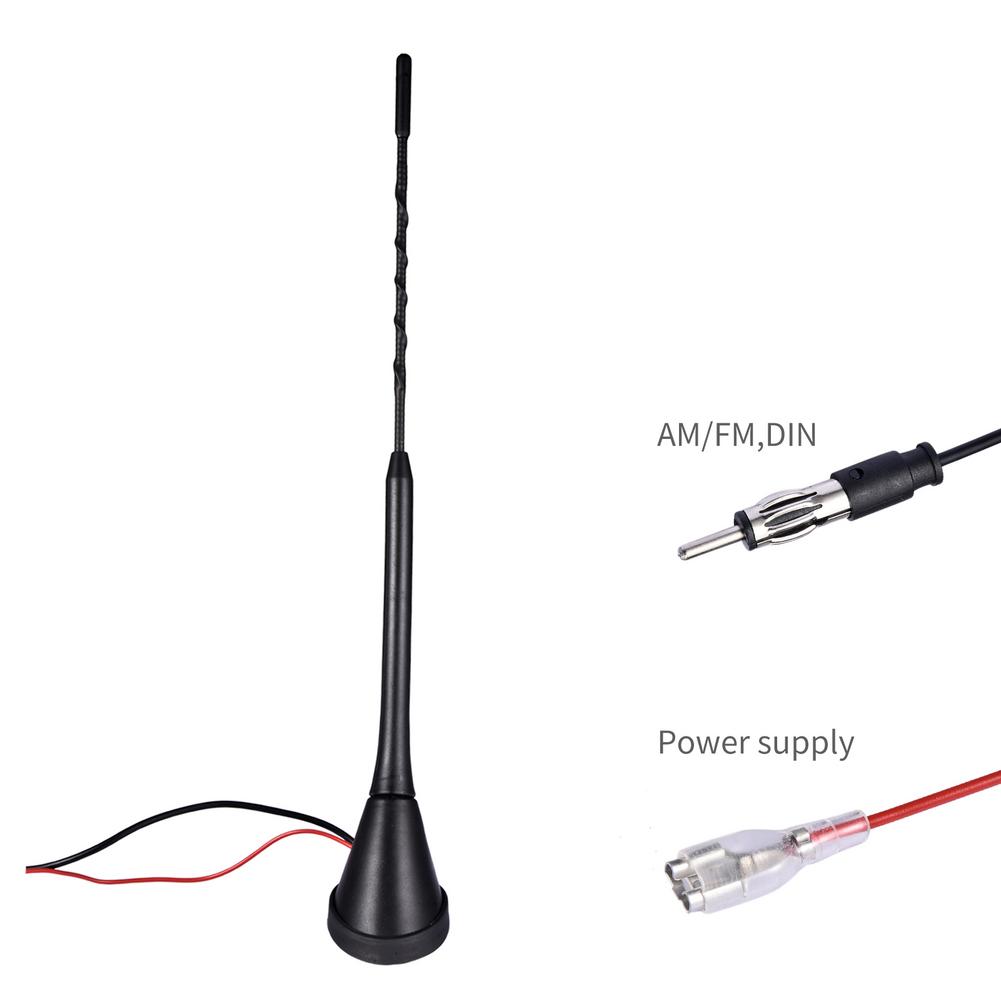 Car Radio AM/FM Antenna Built-in Amplifier Roof Mount Aerial Amplifier Booster Cable Mast Whip For Auto Truck Vehicle Replace