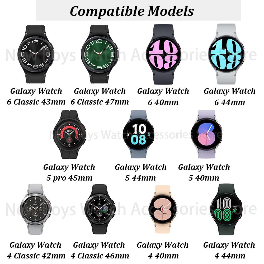 Quick Fit Silicone Strap Correa for Samsung Galaxy Watch 4/6 Classic 47mm 43mm 4/5/6 40mm 44mm No Gaps Bracelet Watch Band
