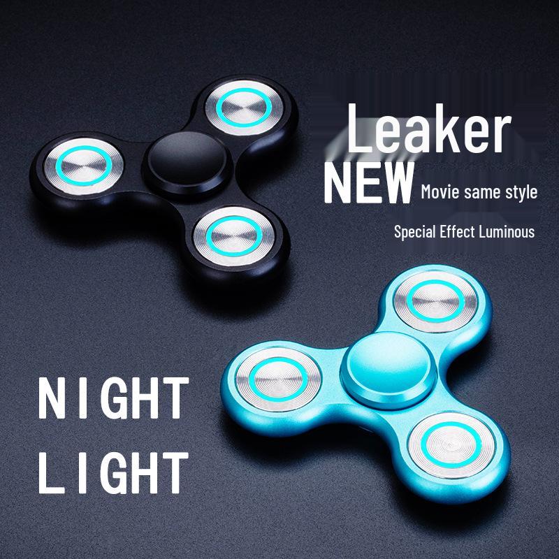 Luminous Metal Alloy Fidget Spinner: Stress Relief Toy for Night Glow