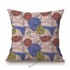 Picasso Abstract Cartoon Face Oil Painting Cotton Linen Home Decorative Sofa Pillow Case World Famous Car Cushion Cover