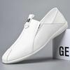 New Shoes for Men Leather Casual Shoes Spring Flat Slip-on Loafers Youth Cool Lightweight Driving Shoes
