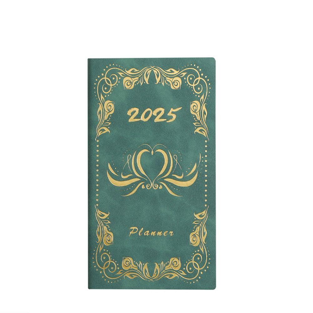 Time Management 2025 A6 Pocket Notebook Leather Schedule Planner Notepad Student