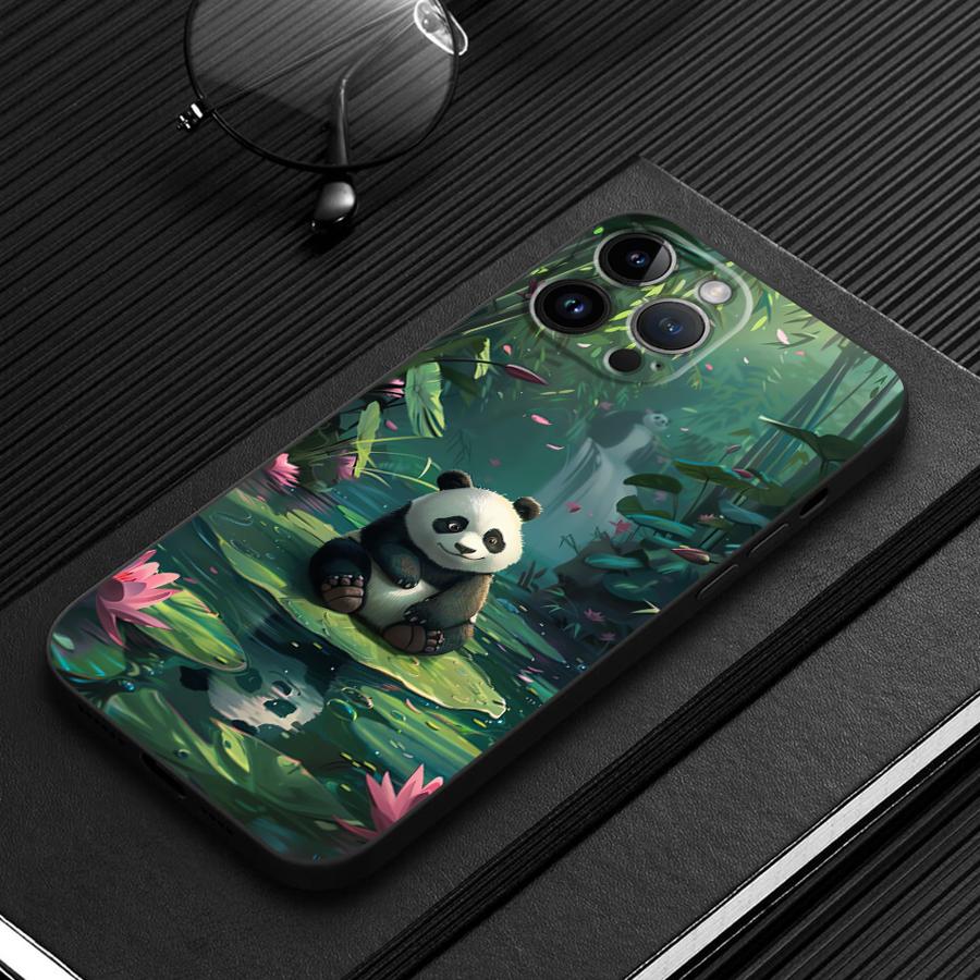 Bamboo Forest Panda Funda Phone Cover Phone Case for Apple iPhone 17 Pro Max 14 15 Pro 7 8 13 17e XR XS MAX Air 11 12 16
