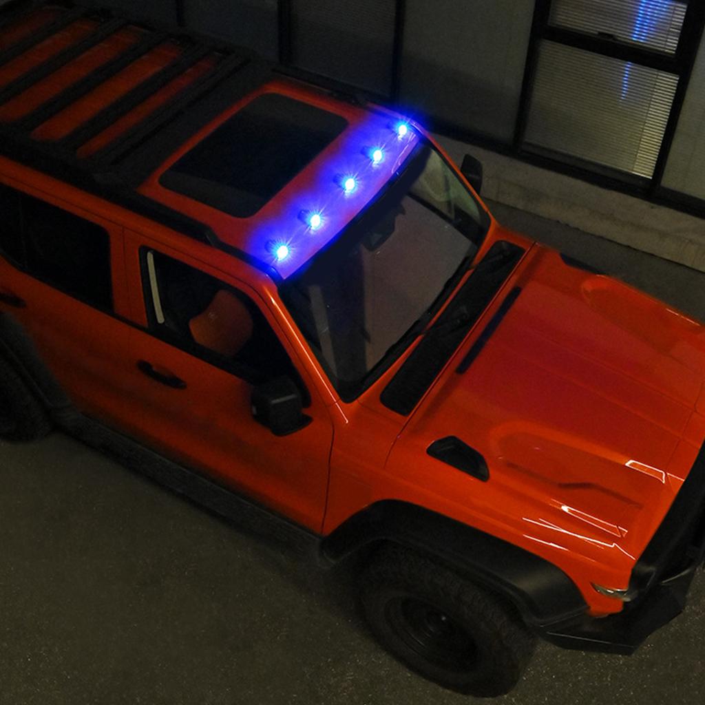 Solar-Power Car Roof Light with RC Universal Signal Mouse Lamp Roof Mount Warning Light for Pickup Trucks SUV Motorcycles