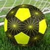 Spider Webs and Beehives Indoor Size 5 Soccer Ball Colorful Machine Stitched PVC Competition Ready Durable High-Bounce