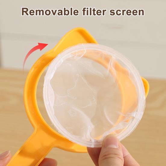 Kitchen Filter Funnel with Detachable Filter Wide Mouth Food Strainer for Oil & Liquid Pouring Easy-Grip Handle Home Cooking Helper