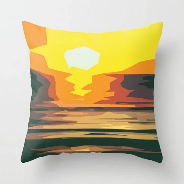 

45x45 см геометрический желтый жираф животный дизайн пледы наволочка диван офисное сиденье автомобиля поясничная подушка домашний декор 50x50cm